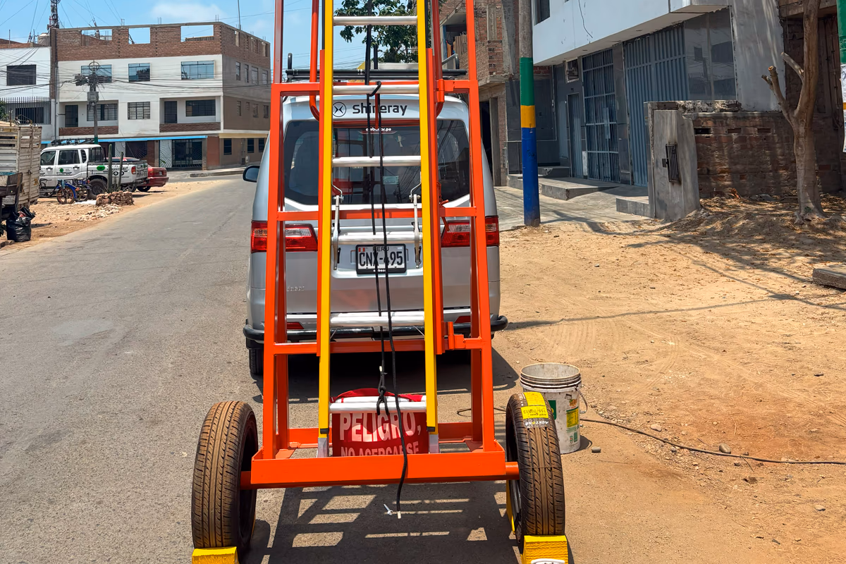 Remolque porta Escalera modelo extensión